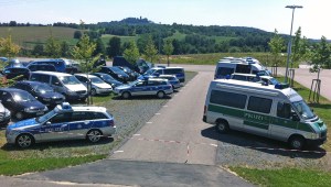 Blå och gröna poliser