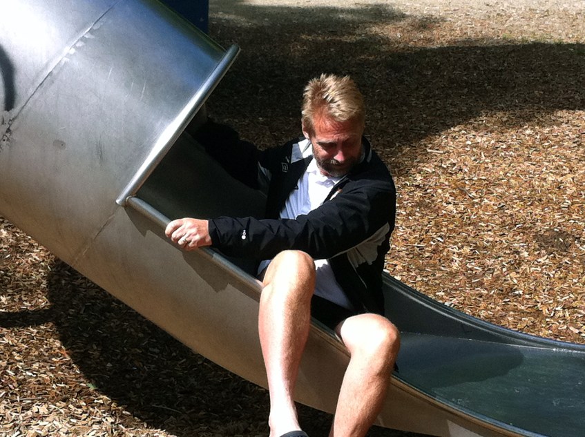 Thomas Dennerby i rutschbana