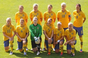 Sveriges startelva mot USA