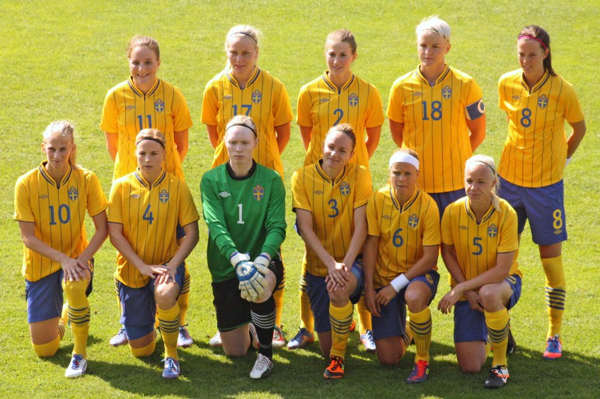 Sveriges startelva mot USA