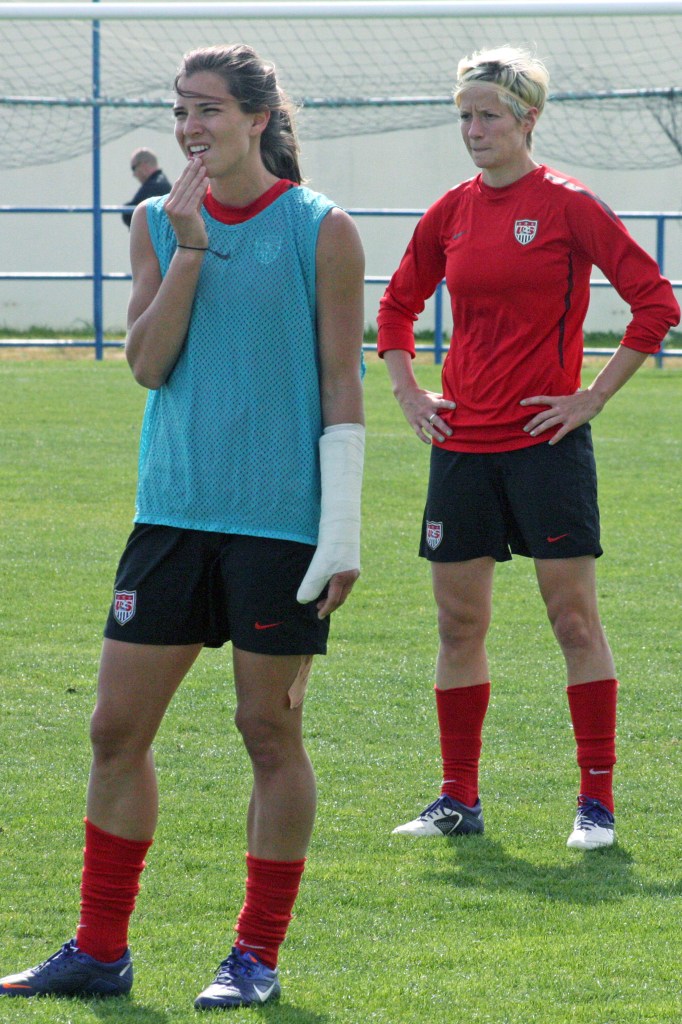 Tobin Heath och Megan Rapinoe