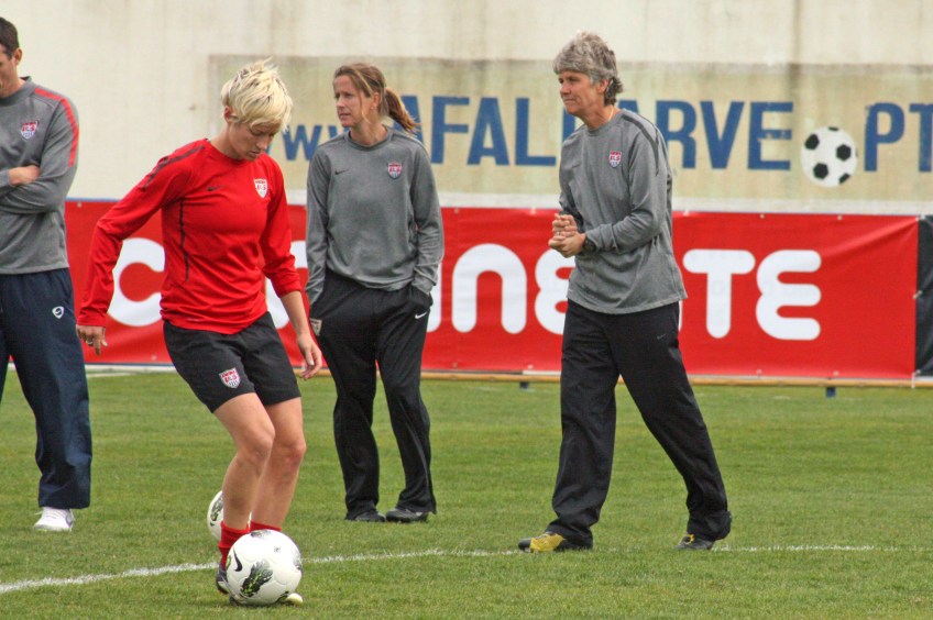 Megan Rapinoe och Pia Sundhage