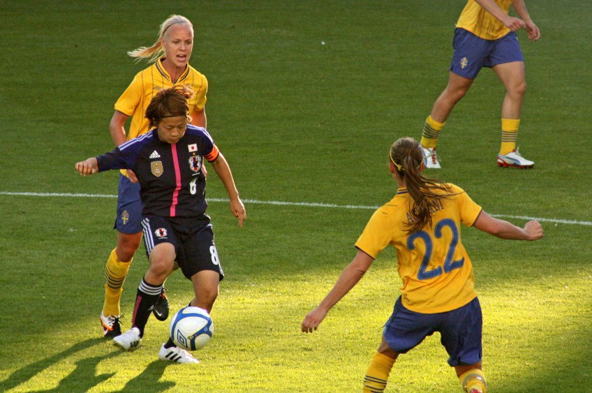 Aya Miyama, Caroline Seger och Kosovare Asllani
