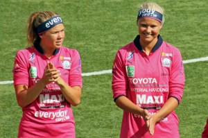 Jessica Samuelsson och Pernille Harder