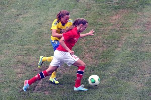 Caroline Graham Hansen utmanar Jessica Samuelsson.