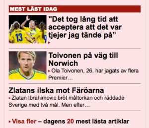 Aftonbladets sportsajt 22.08 i kväll